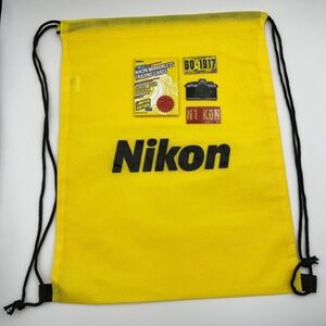 NEW Nikon yellow string bag mirrorless trading cards black yellow stickers
